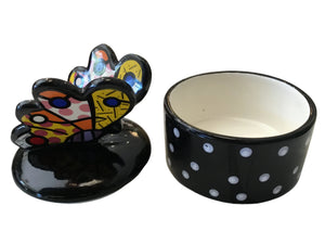 Signed butterfly trinket box