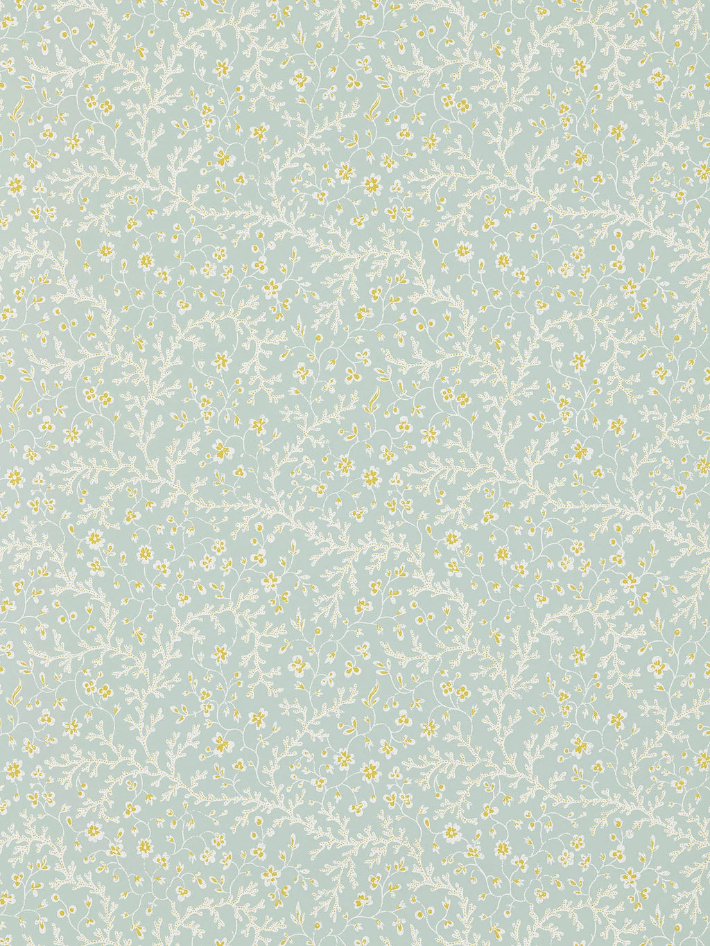 Fleurs de corail wallpaper in Celadon