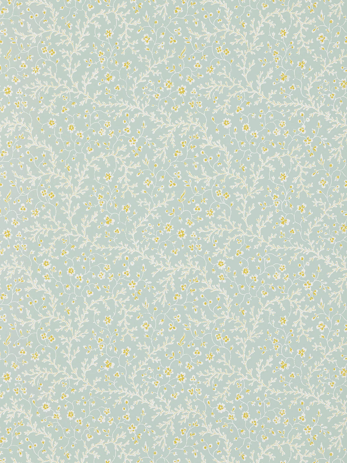 Fleurs de corail wallpaper in Celadon