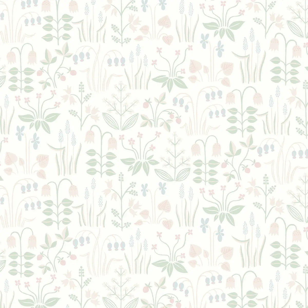Strawberry Field Wallpaper - Ivory