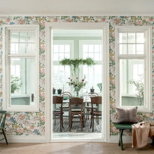 Load image into Gallery viewer, Carnation Garden Mural Wallpaper in an interior setting
