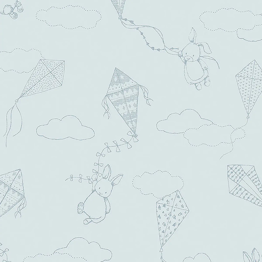 Up & Away Wallpaper - Sky And Silver