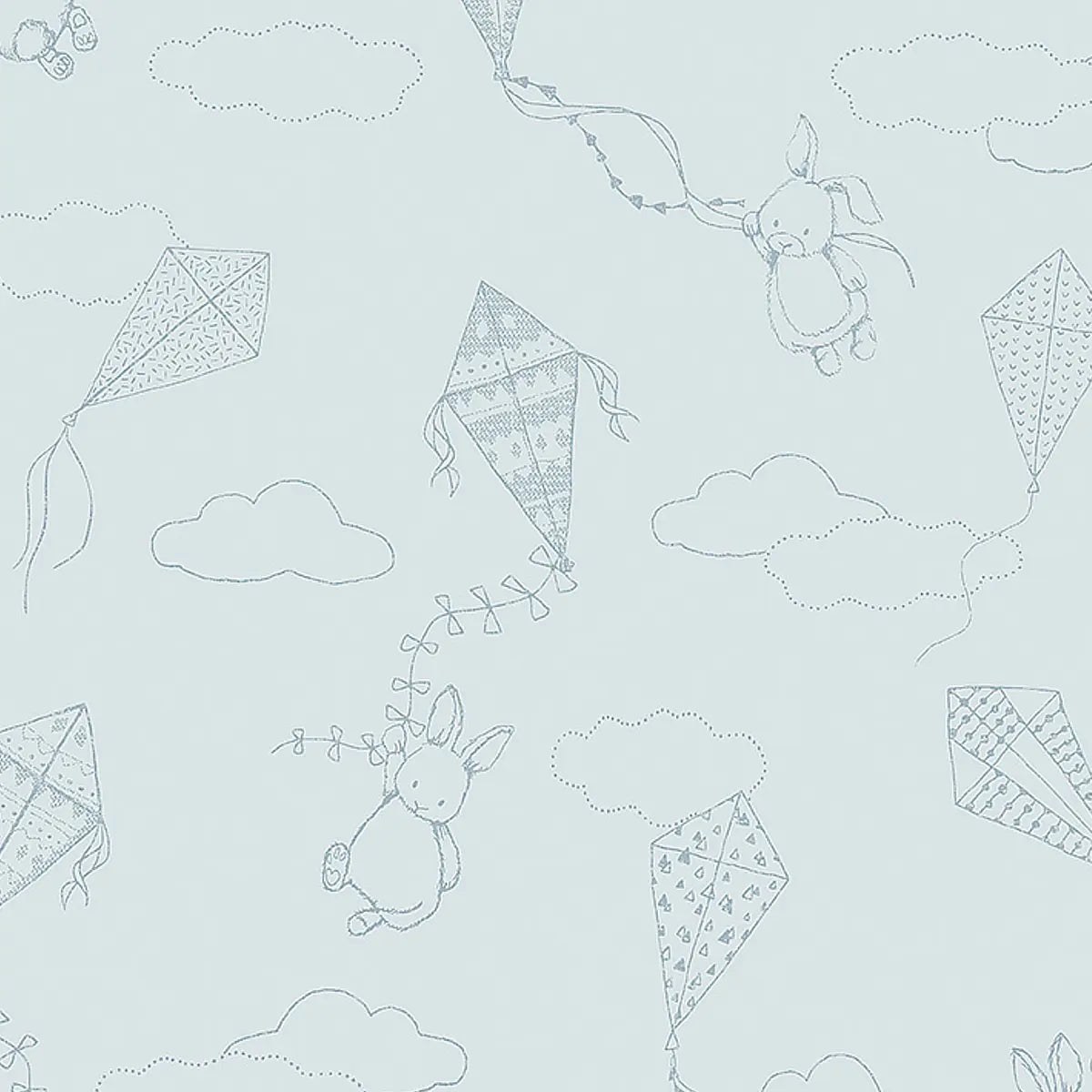 Up & Away Wallpaper - Sky And Silver