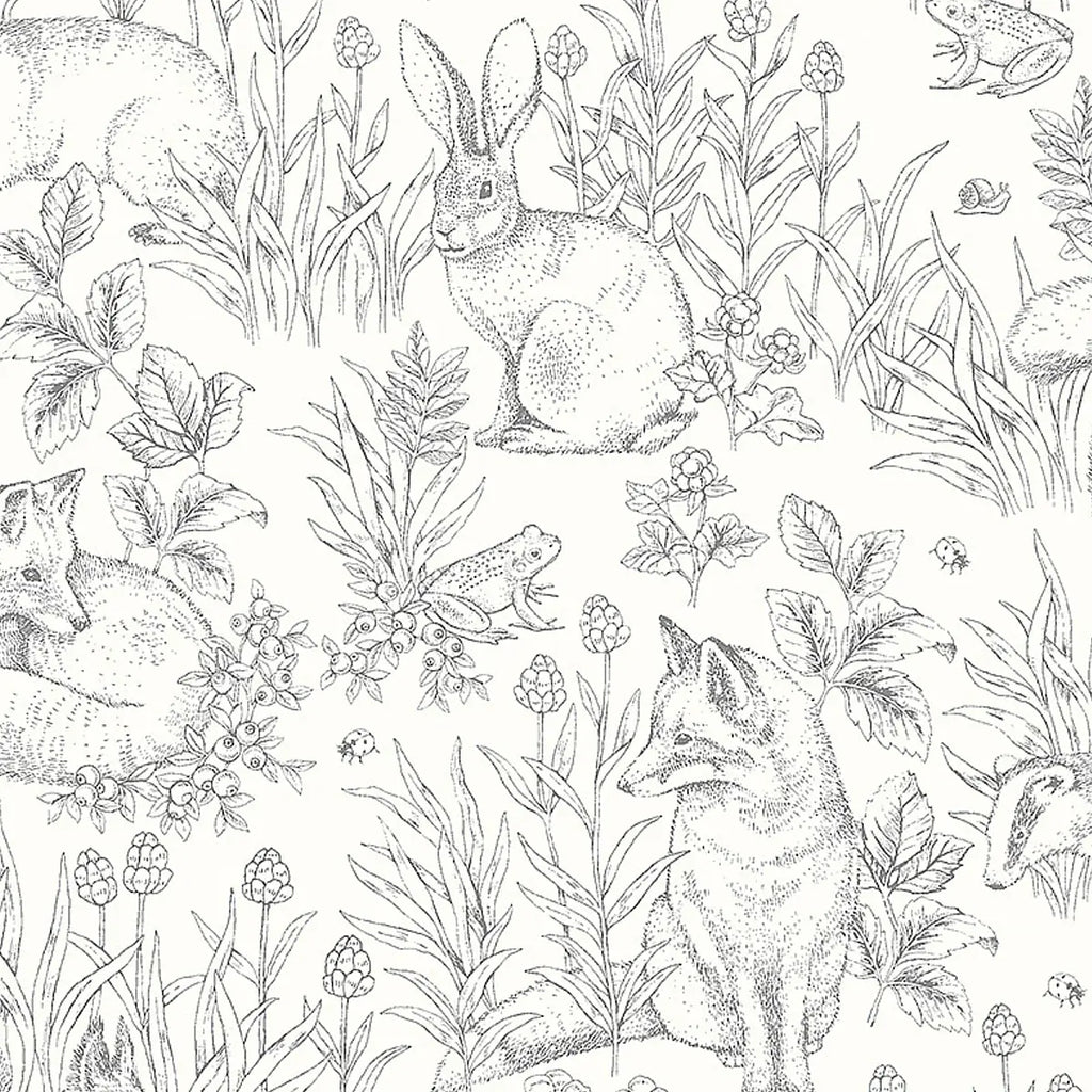 Forest Friends Wallpaper - Ivory