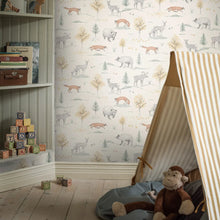 Load image into Gallery viewer, Up North Wallpaper in an interior setting