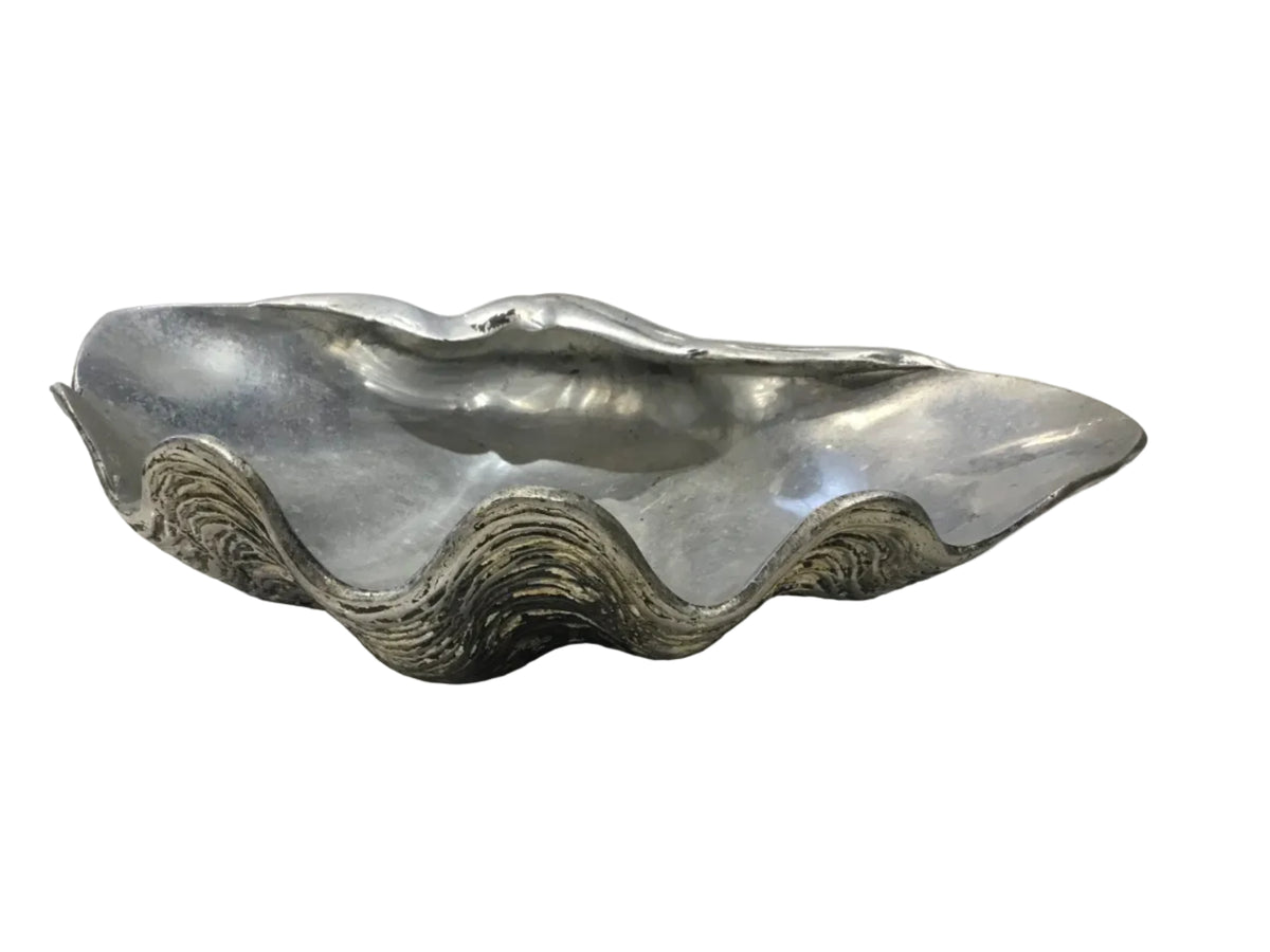 silver plated clamshell
