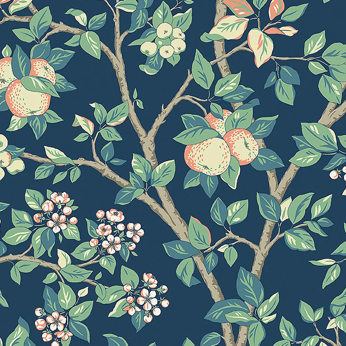 Ingrid Marie Wallpaper - Navy