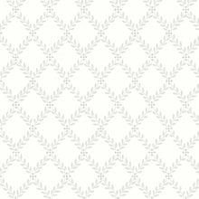 Load image into Gallery viewer, Trellis Leaves Wallpaper - Grey