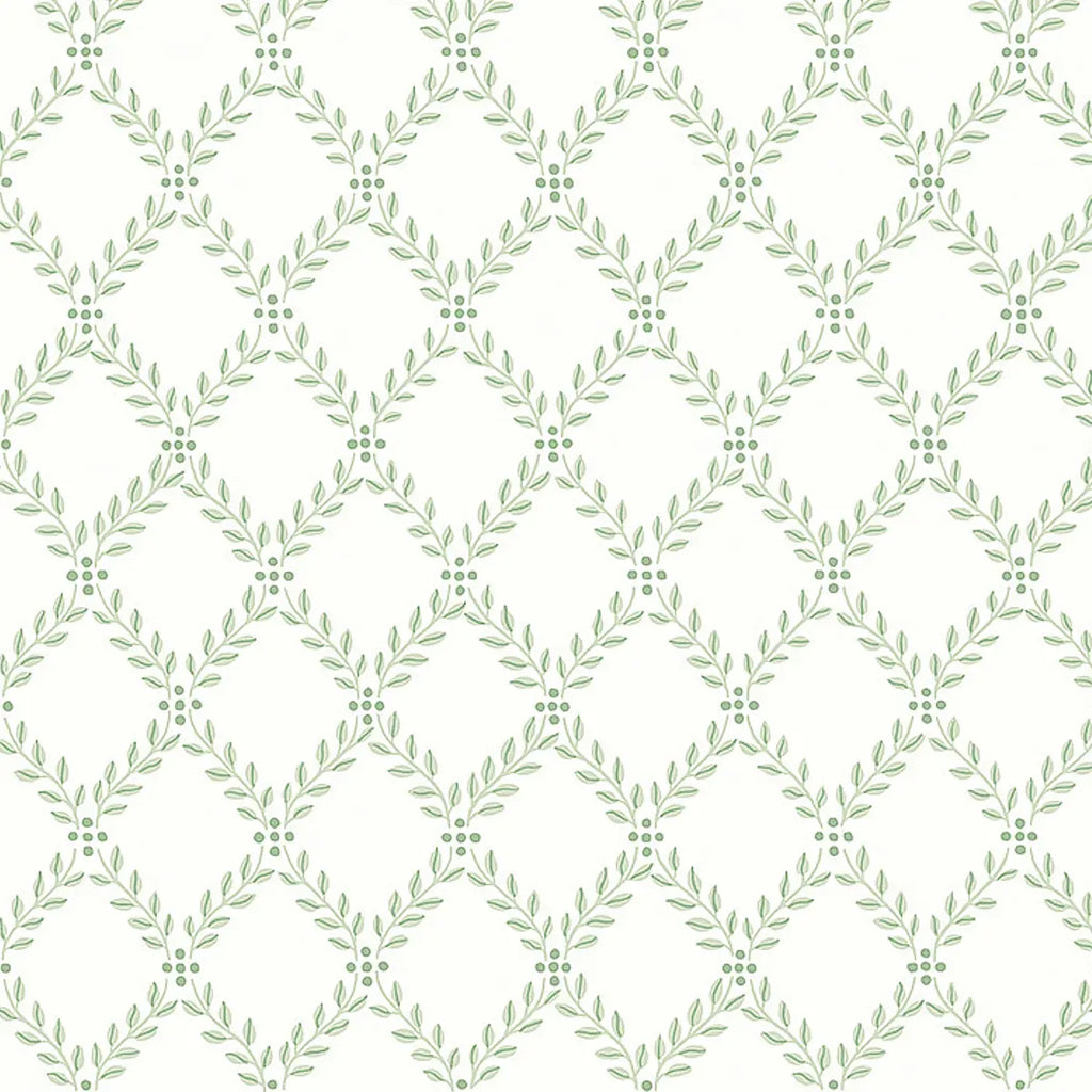 Trellis Leaves Wallpaper