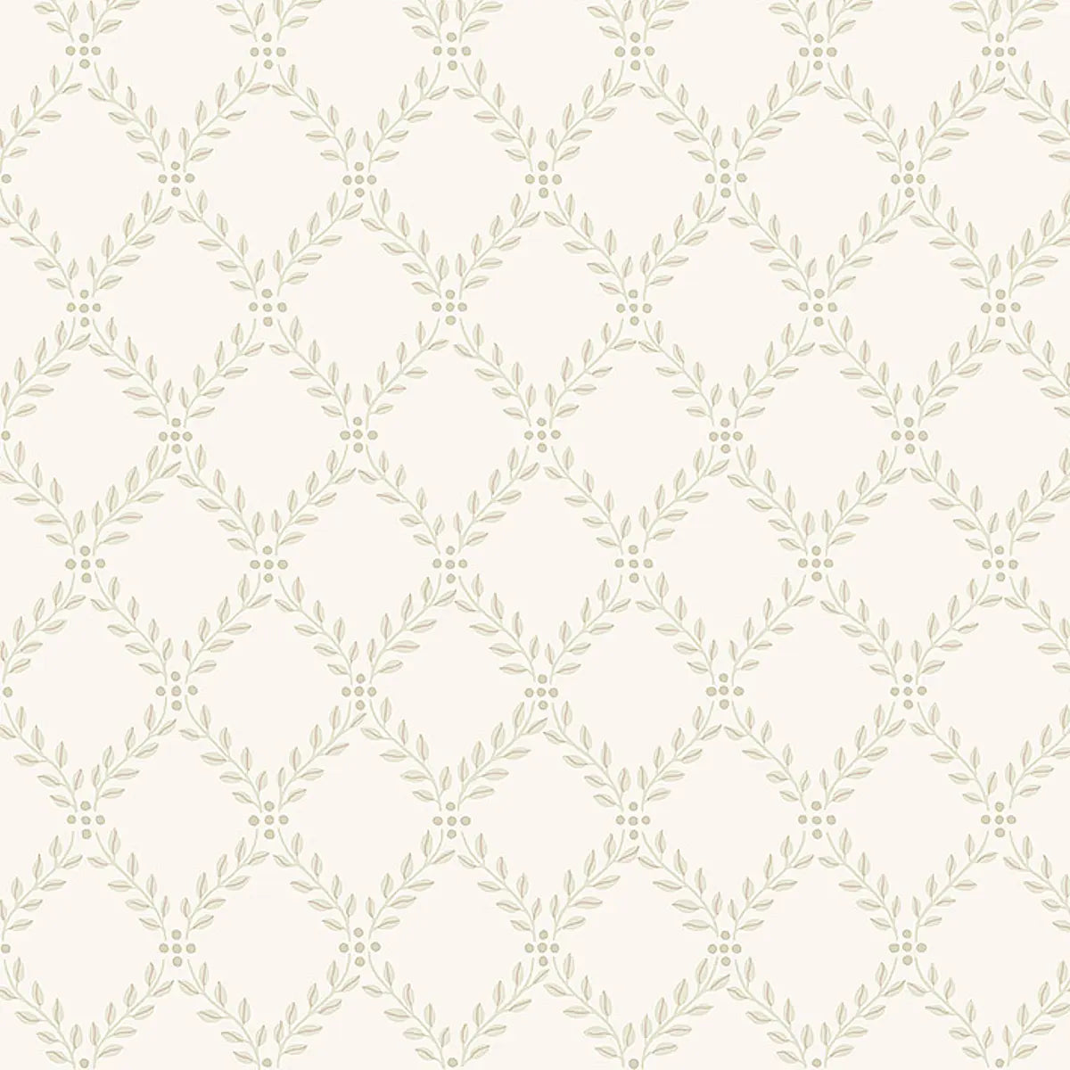 Trellis Leaves Wallpaper - Natural
