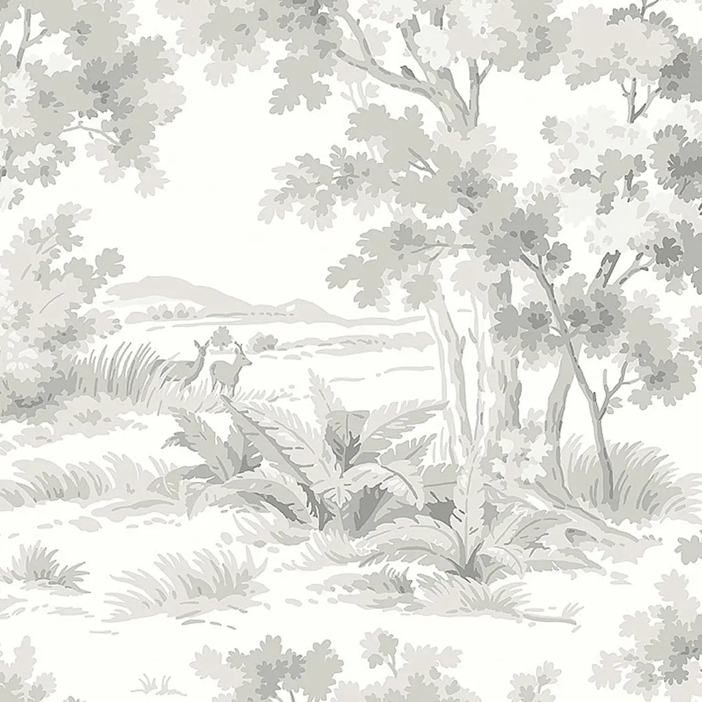 Countryside Morning Wallpaper - Grey
