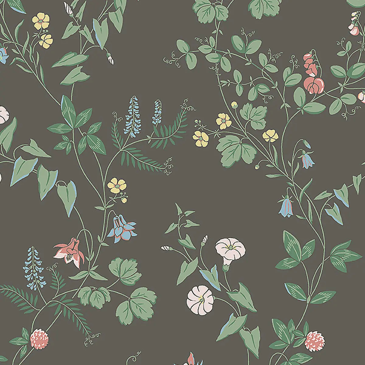 Midsummers Eve Wallpaper - Charcoal