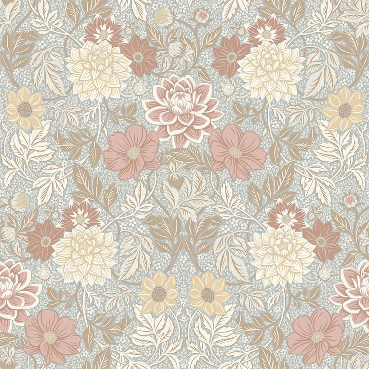 Dahlia Garden Wallpaper - Multi