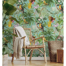 Load image into Gallery viewer, TROPICAL BIRD PEEL AND STICK WALLPAPER