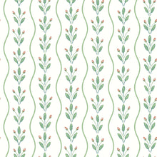 Load image into Gallery viewer, Flower Buds Wallpaper - Green