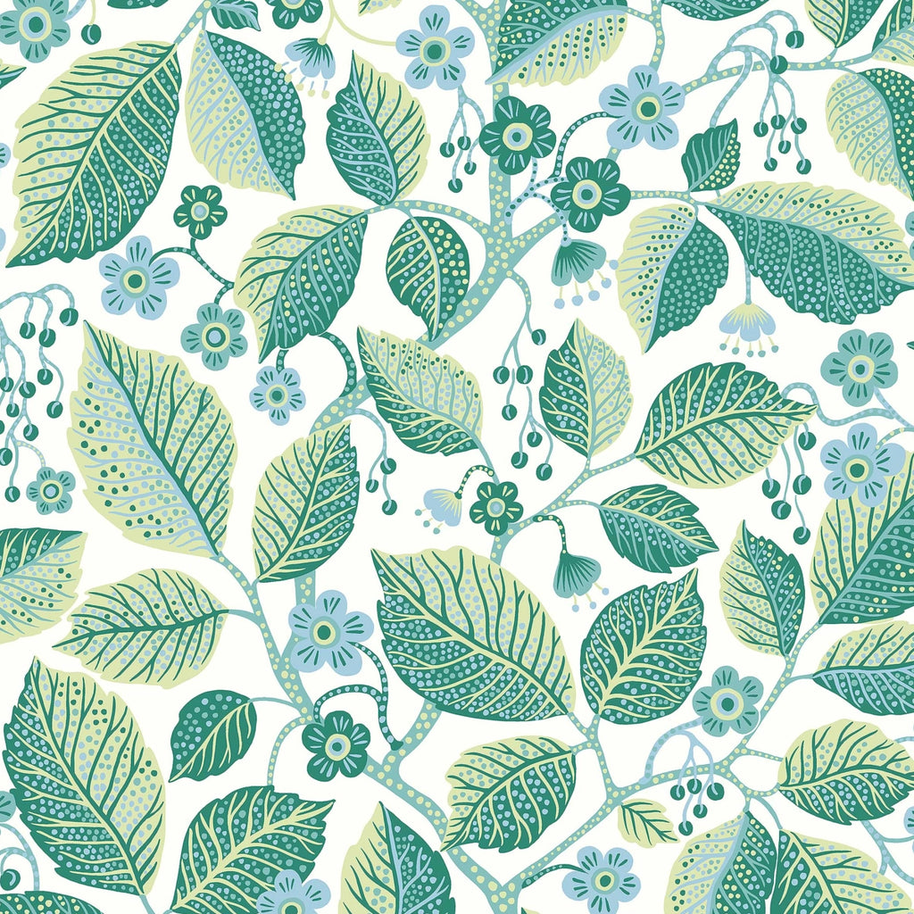 Elm Tree Wallpaper - Blue And Green