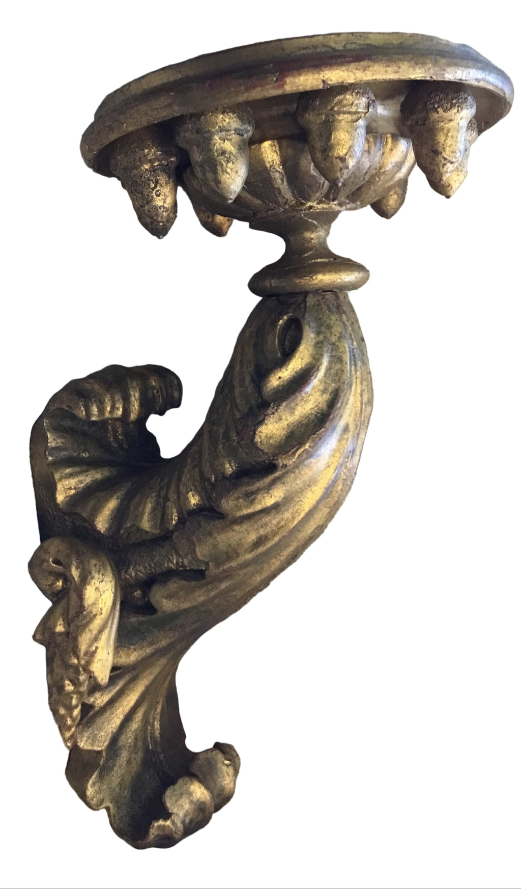 carved italian wall sconces / pair