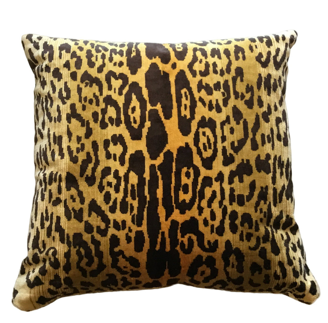scalamandre leopard silk pillow