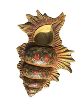 Load image into Gallery viewer, vintage handpainted shell trinket box