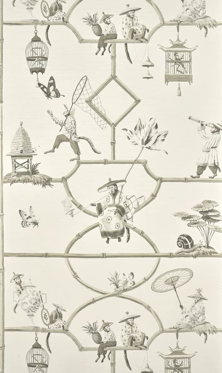 Les singes savants wallpaper in PORCELAINE