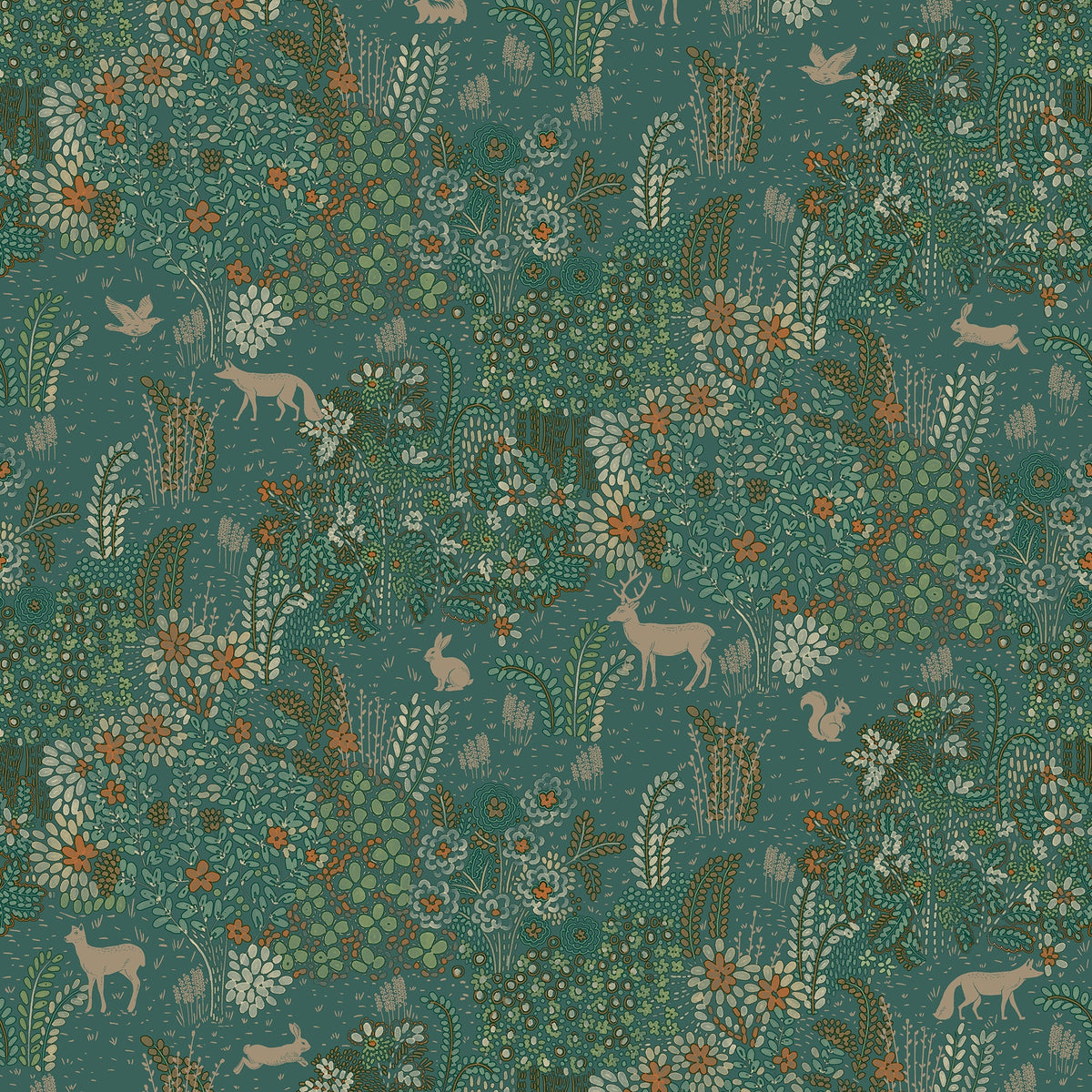 Babylon Wallpaper - Green pattern