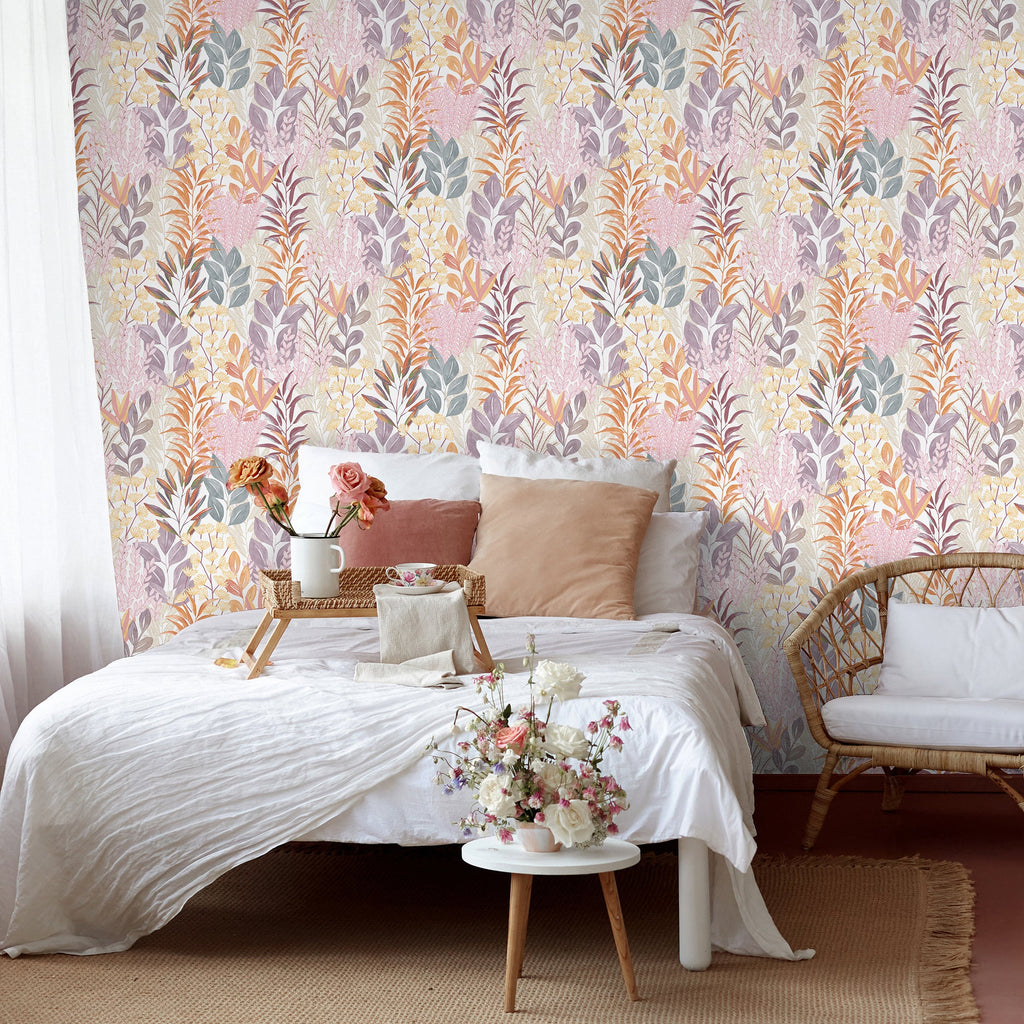 Serene Meadow Wallpaper - Purple room view