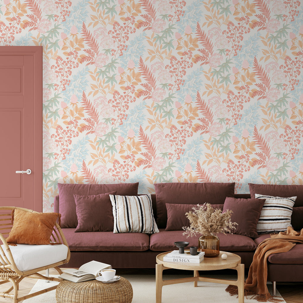 Gilded Bloom Wallpaper - White room view