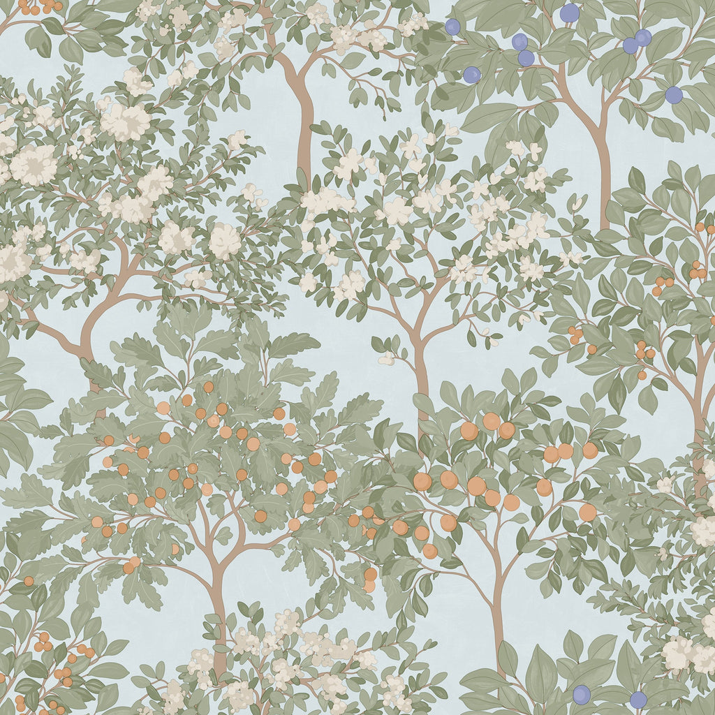 Arbor Serenade Wallpaper - Blue pattern