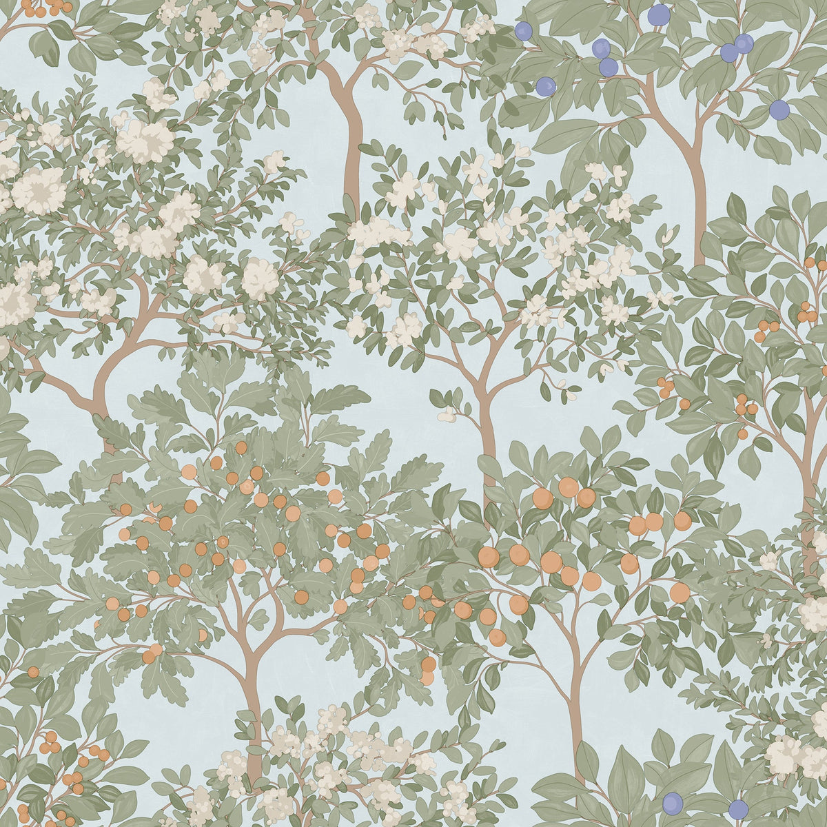 Arbor Serenade Wallpaper - Blue pattern