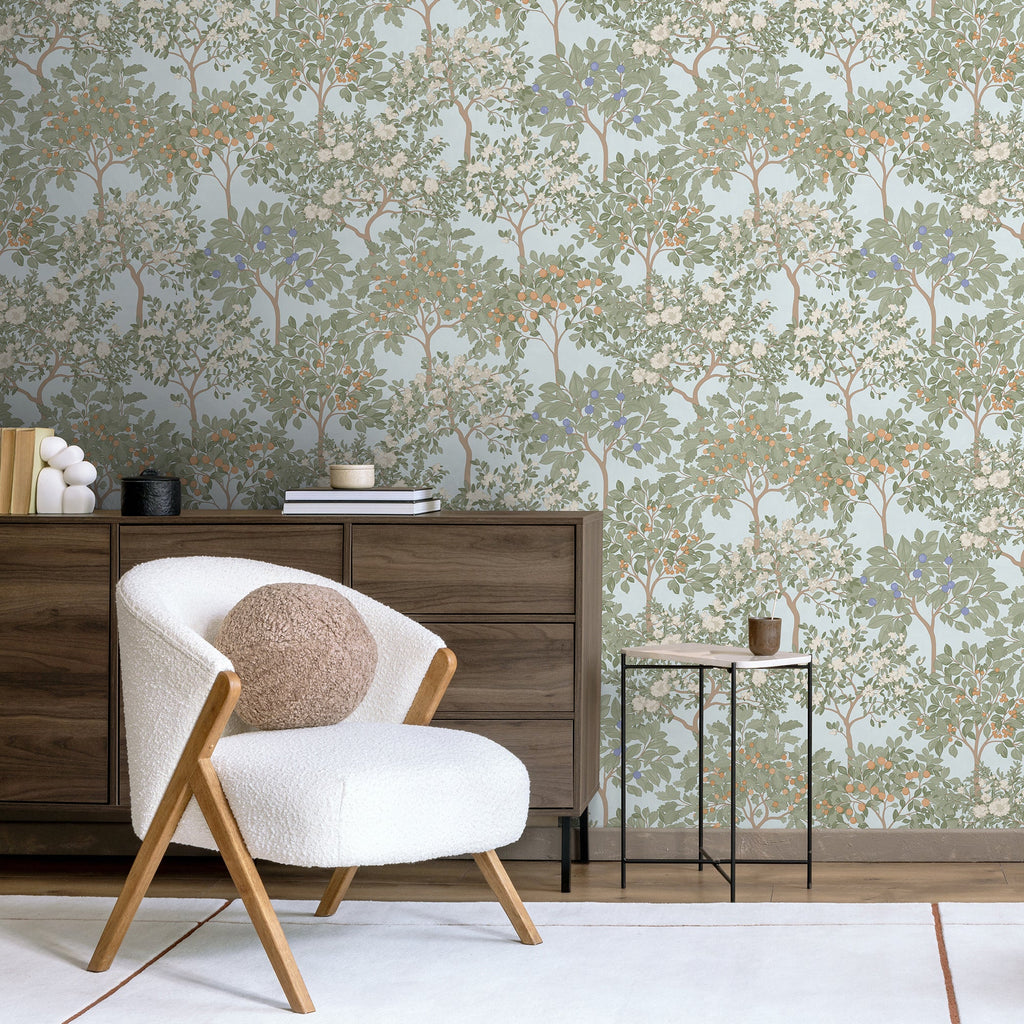 Arbor Serenade Wallpaper - Blue room view