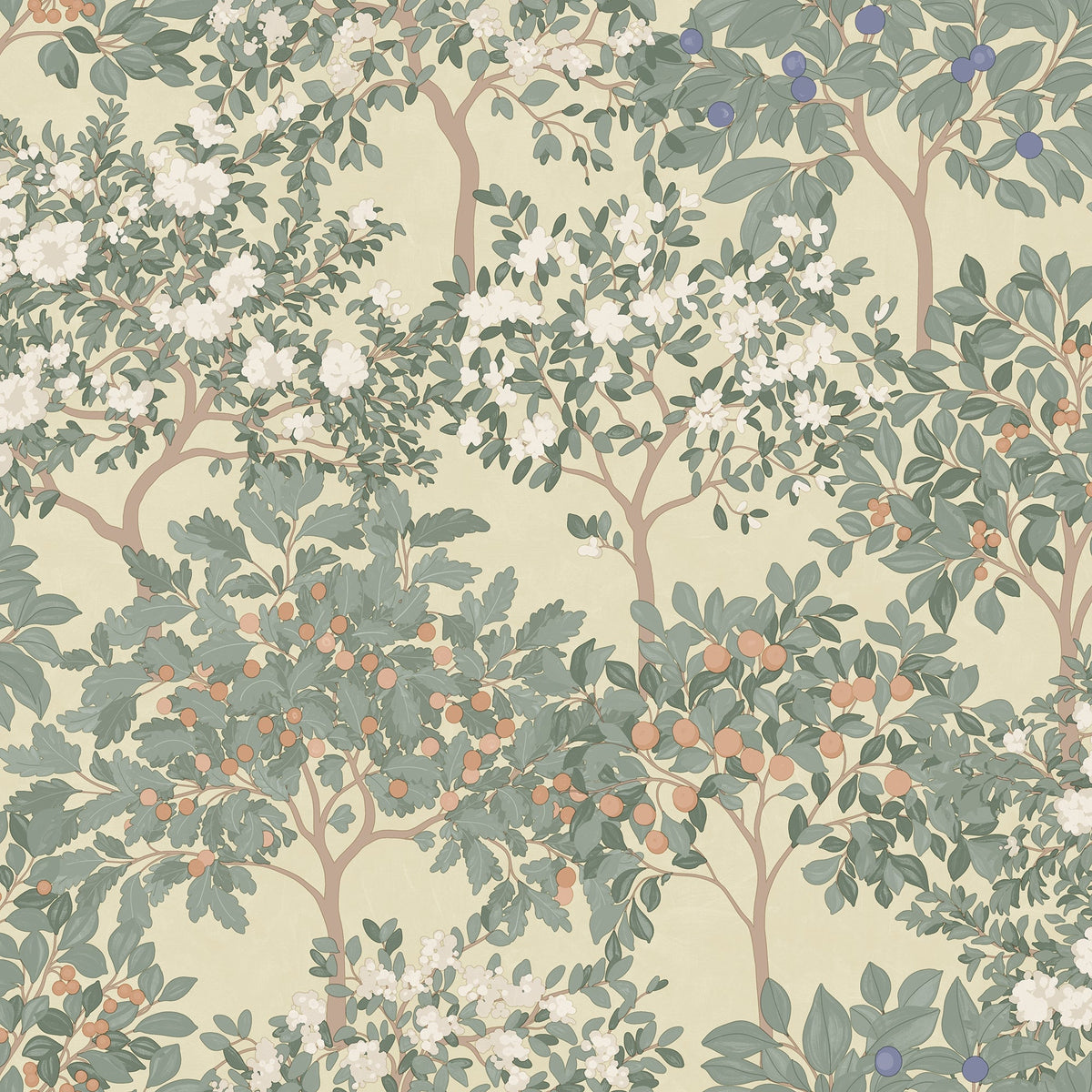 Arbor Serenade Wallpaper - Yellow pattern