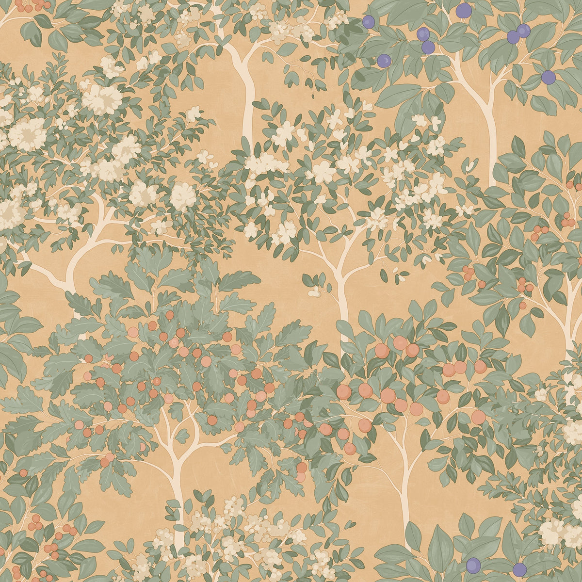 Arbor Serenade Wallpaper - Orange pattern