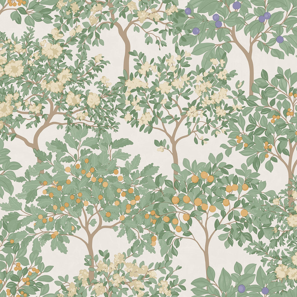 Arbor Serenade Wallpaper - Cream pattern