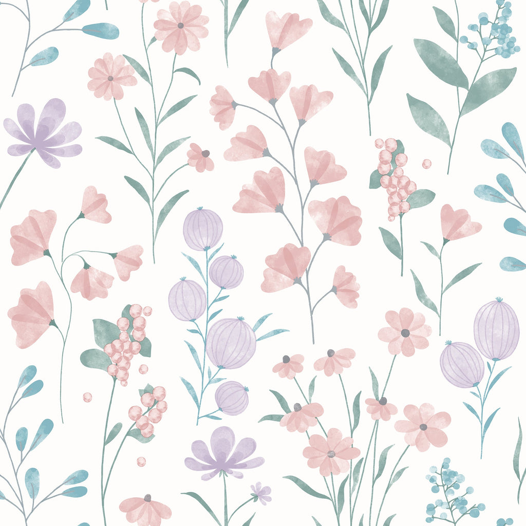 Floral Candy Wallpaper - Pink pattern