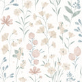 Floral Candy Wallpaper - Beige pattern