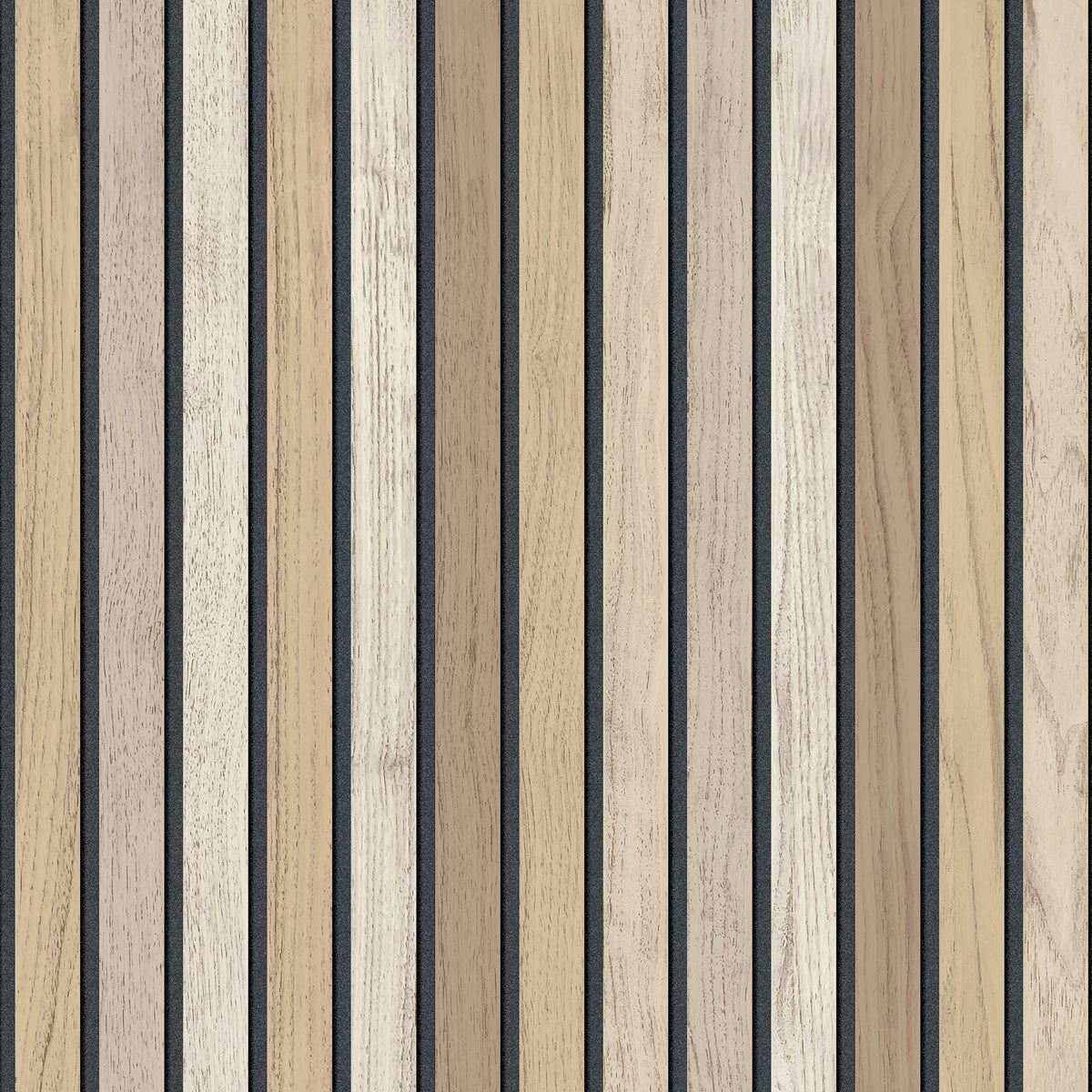 Vintage Slatwork Wallpaper - Brown pattern