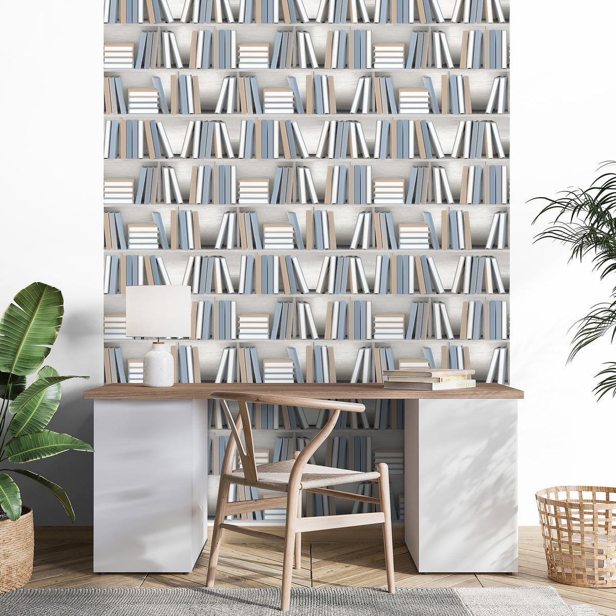 Nook Book Wallpaper - Blue room view