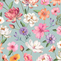 Floral Fantasia Wallpaper - Blue pattern