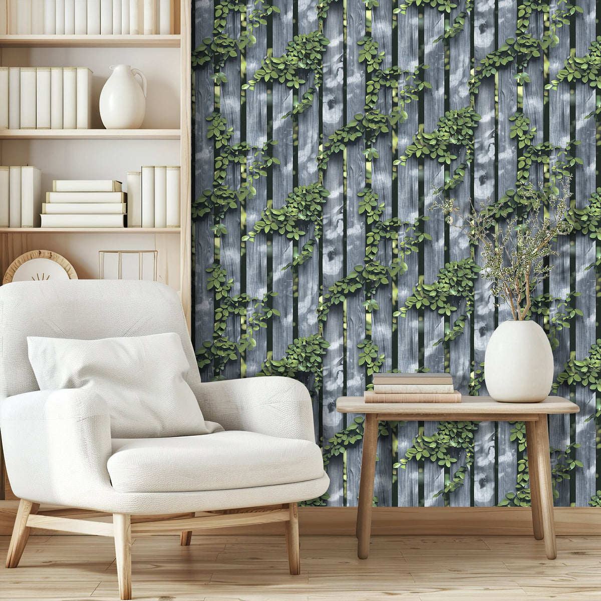 Palisade Wallpaper - Gray room view