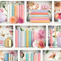 Blossom Shelves Wallpaper - Multi pattern