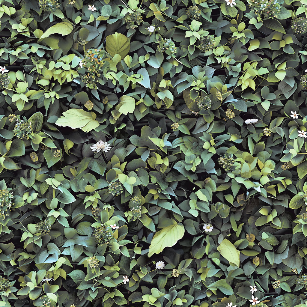 Evergreen Living Wall Wallpaper - Green pattern