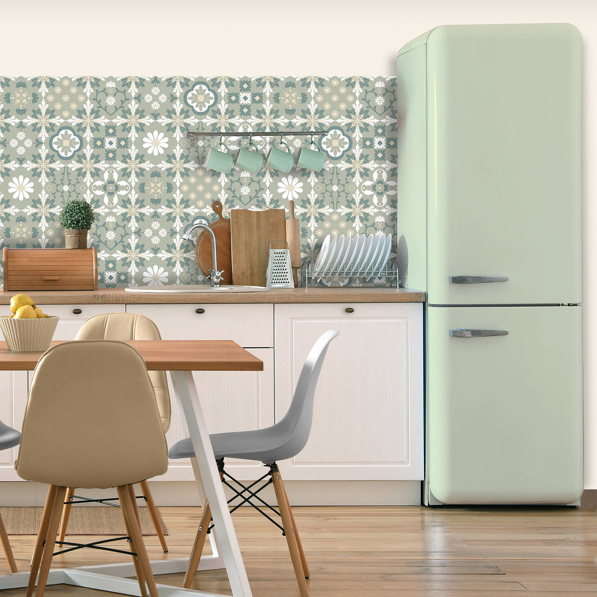 Ceramic Tiles Wallpaper - Green room view