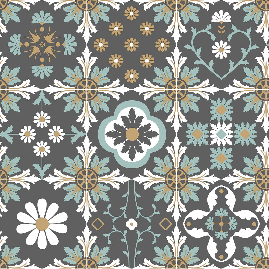 Ceramic Tiles Wallpaper - Gray pattern