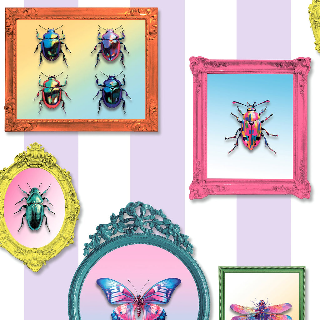 Entomology Gallery Wallpaper - Purple pattern