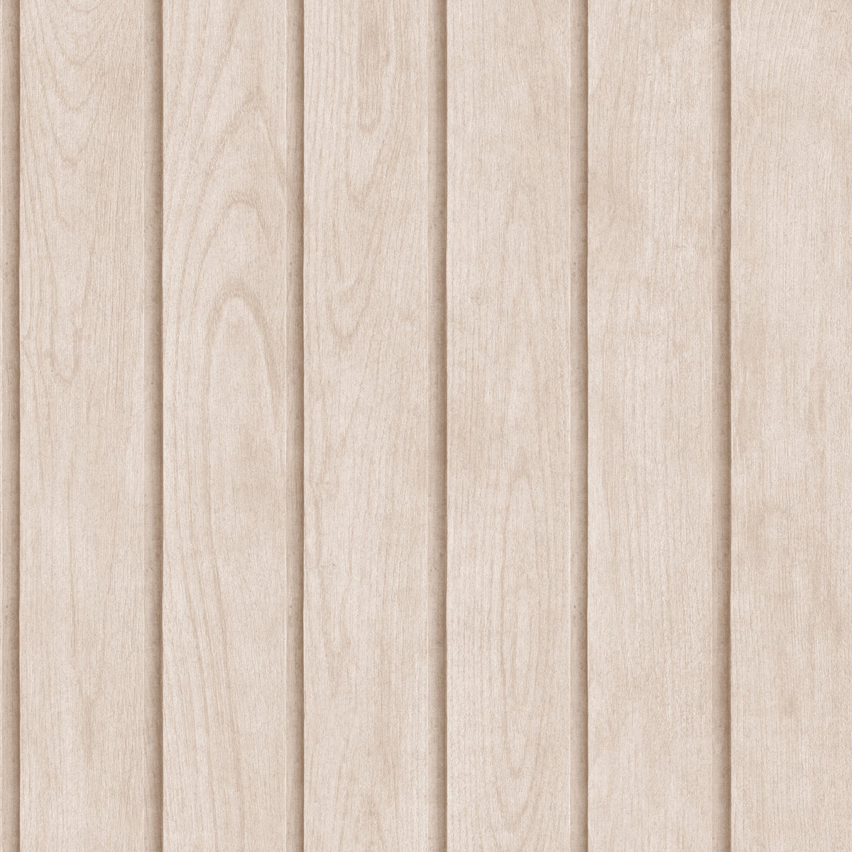Luxe Wood Slats Wallpaper - Beige pattern
