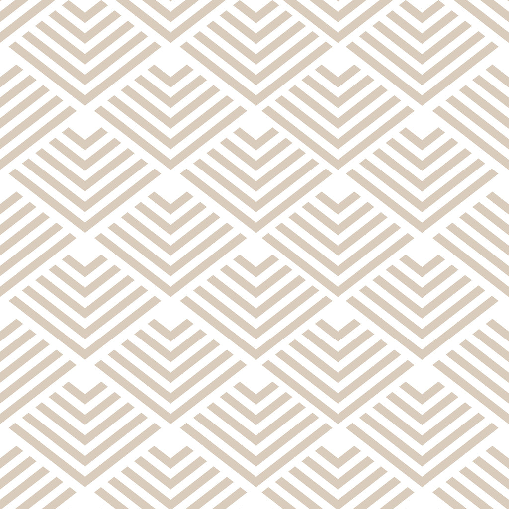 Geometric Chevron Diamond Peel and Stick Wallpaper - Taupe pattern