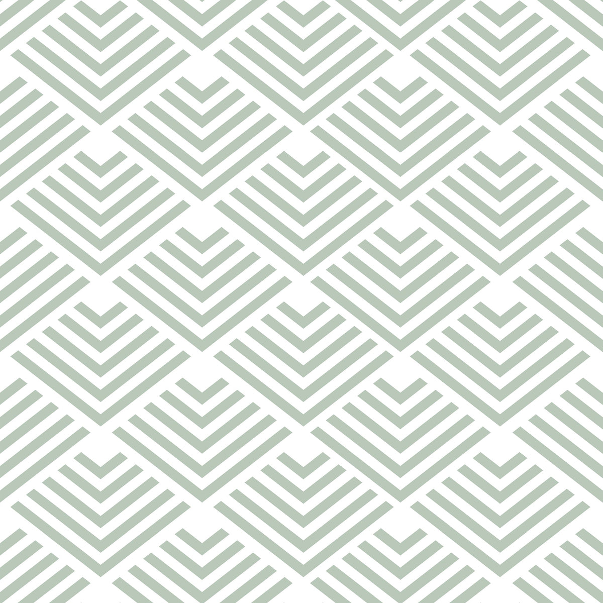 Geometric Chevron Diamond Peel and Stick Wallpaper - Green pattern