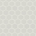 Striped Hexagonal Mosaic Peel and Stick Wallpaper - Gray pattern