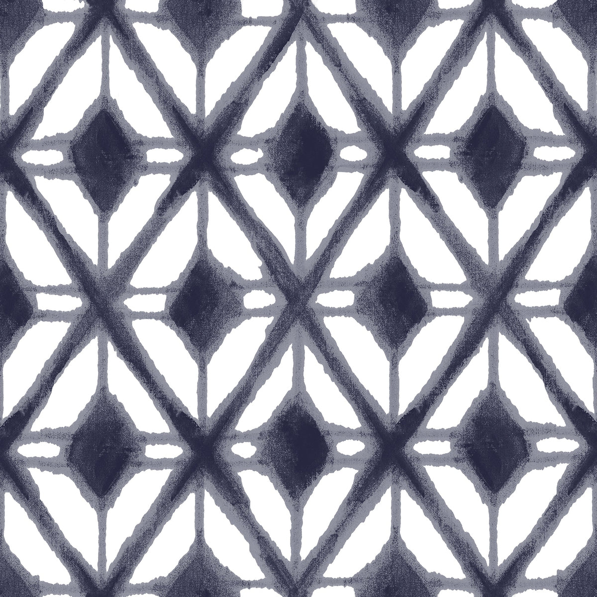 Shibori Geometric Peel and Stick Wallpaper - Navy pattern