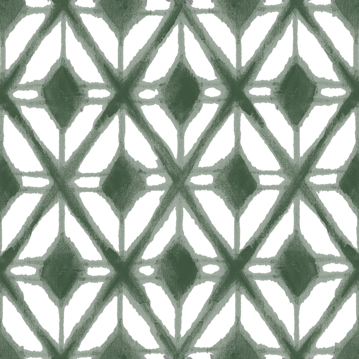 Shibori Geometric Peel and Stick Wallpaper - Green pattern
